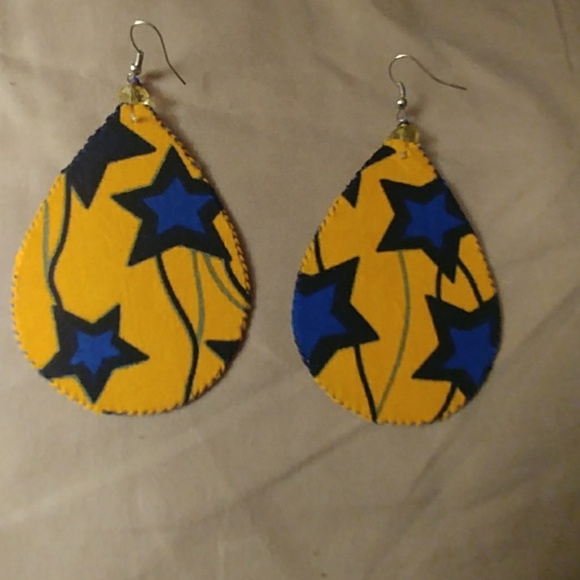 n/a Jewelry - African fabric earrings
